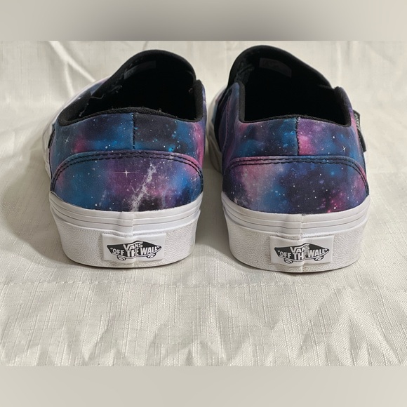 Women’s size 8.5 Asher Galaxy Vans slide ons. - Picture 4 of 8